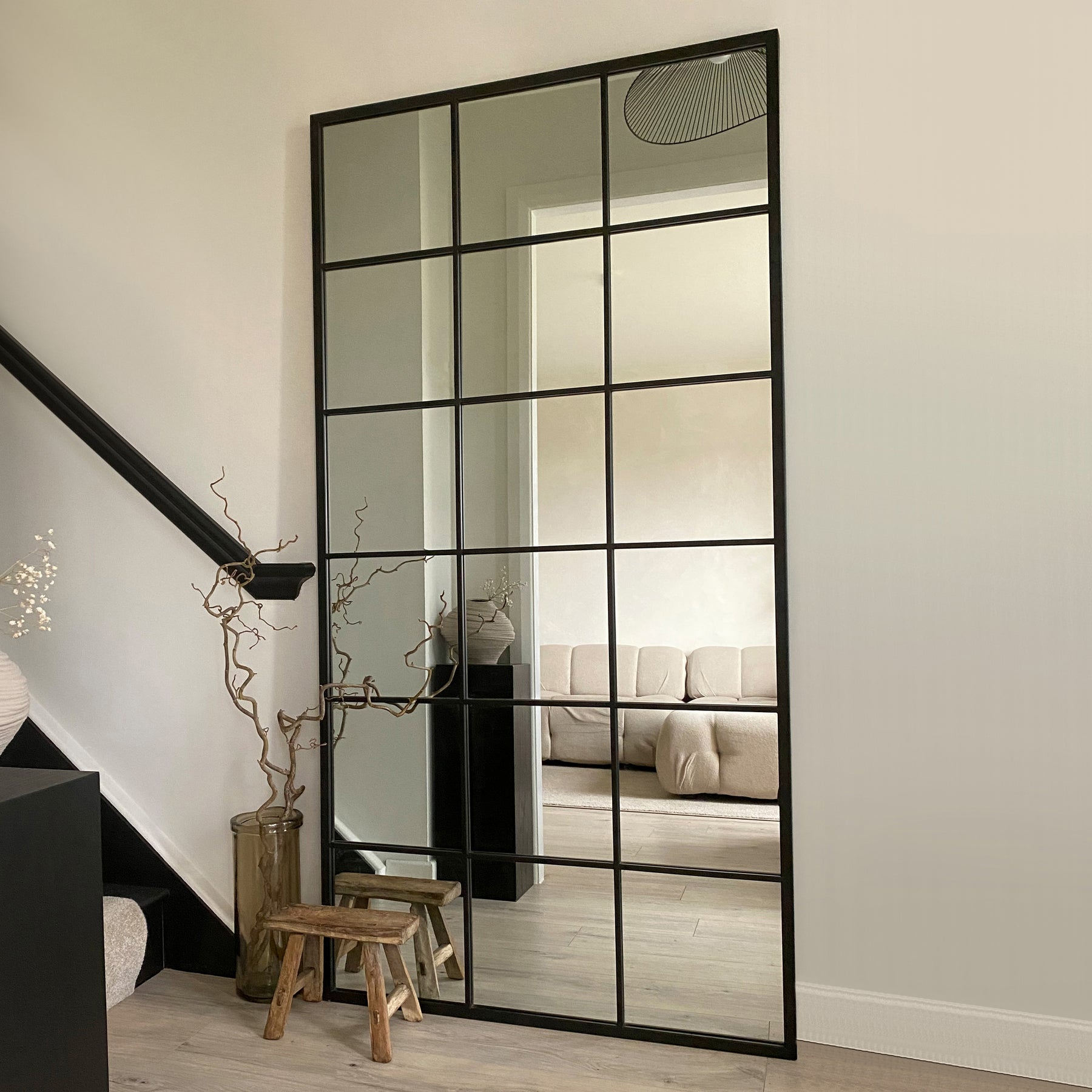 Black Rectangular Window Mirror (200x100 CM)