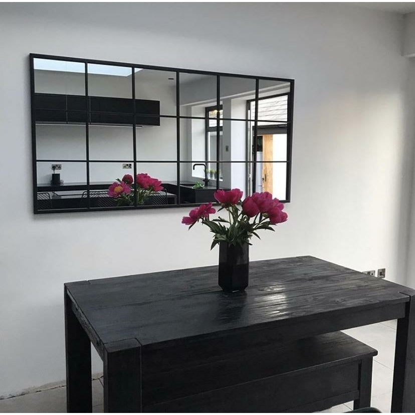 Black Rectangular Window Mirror (200x100 CM)