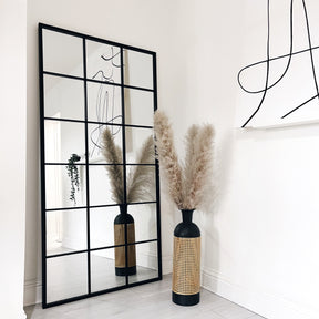 Black Rectangular Window Mirror (200x100 CM)