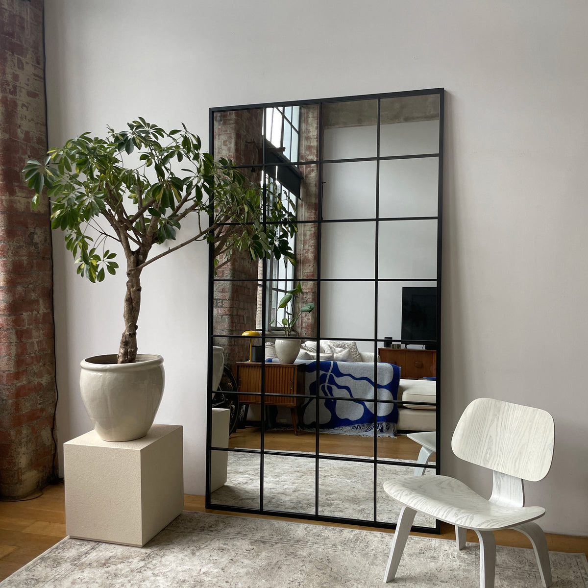 Black Rectangular Window Mirror (200x100 CM)