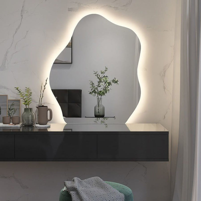 Skylar Irregular Cloud Shape Wall Mirror with Backlit LED（3 colour light）