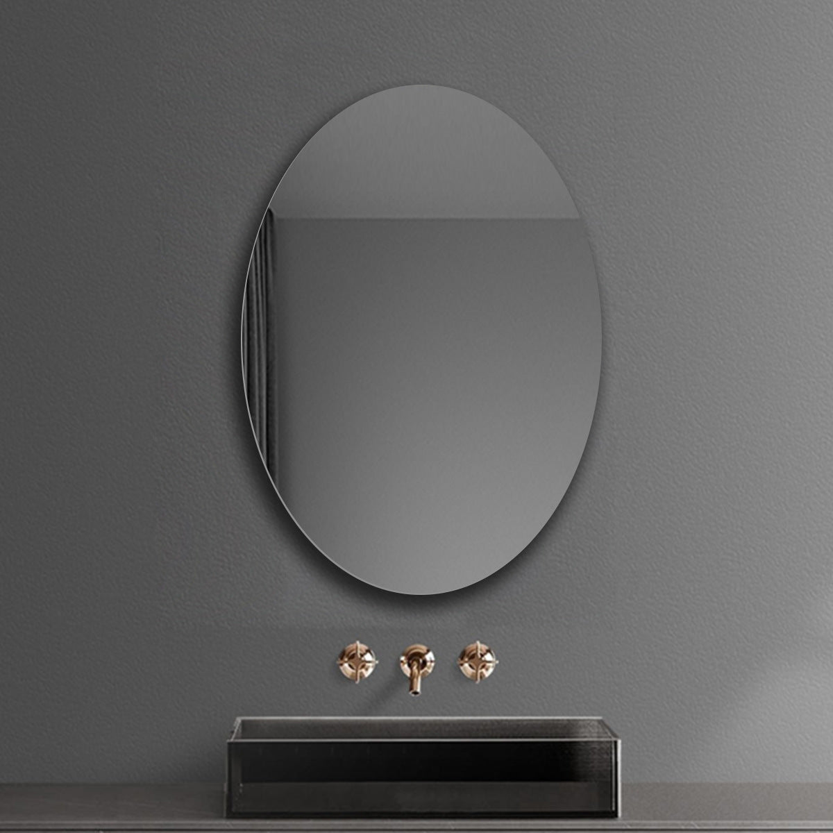 Oval Vanity & Hallway Wall Mirror (90x60 CM)