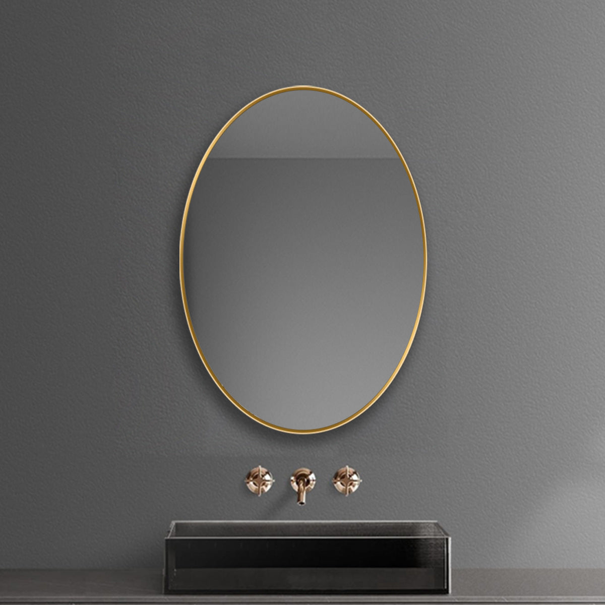 Oval Vanity & Hallway Wall Mirror (90x60 CM)