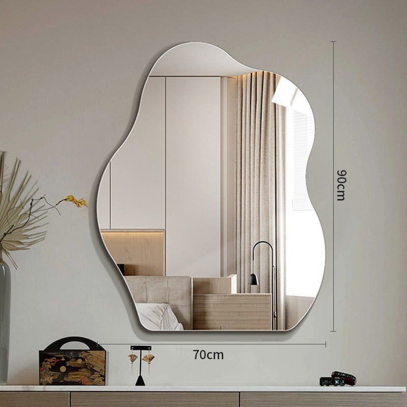 Skylar Irregular Cloud Shape Wall Mirror with Backlit LED（3 colour light）