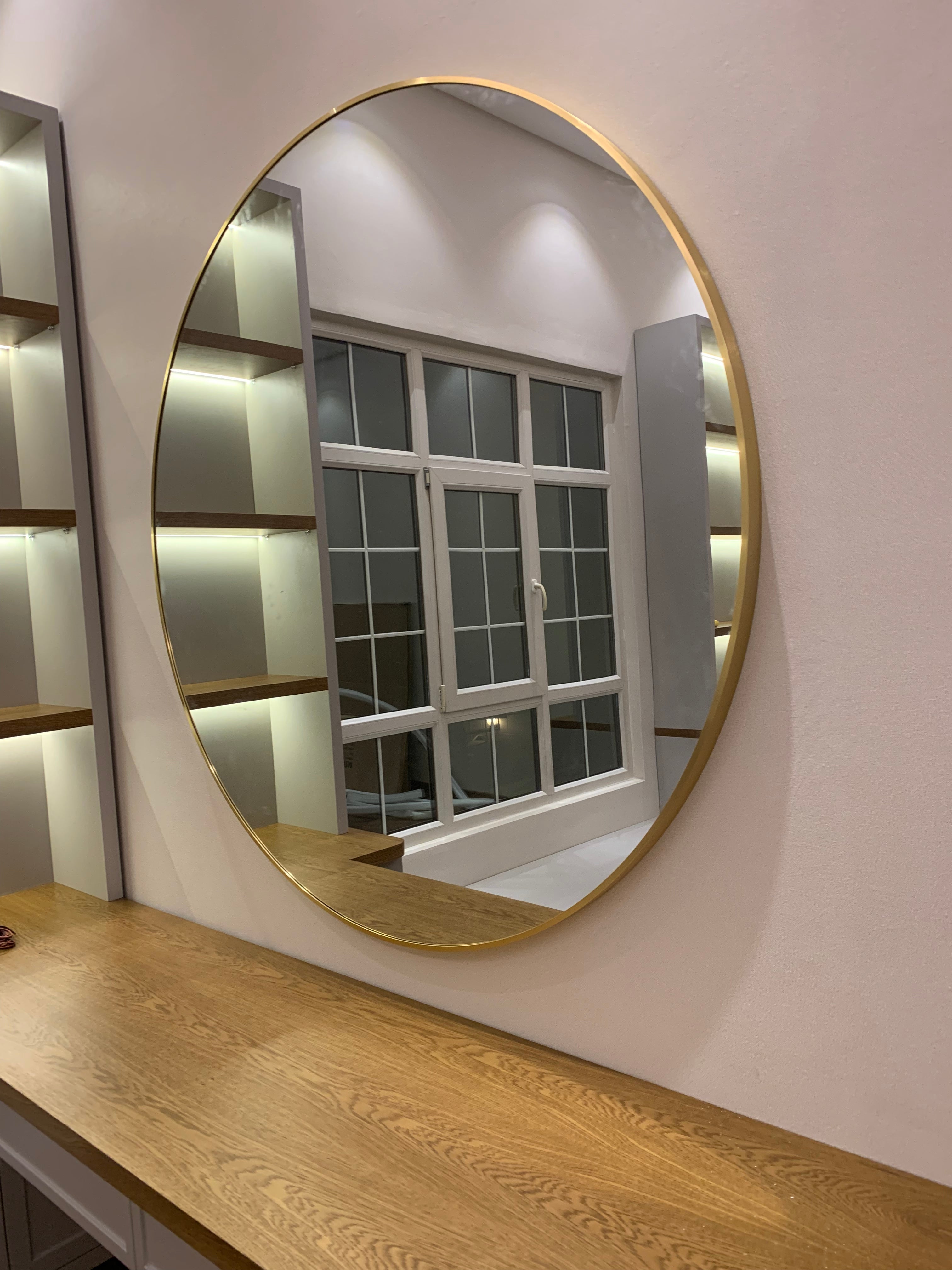 Gold Round Wall Mirror