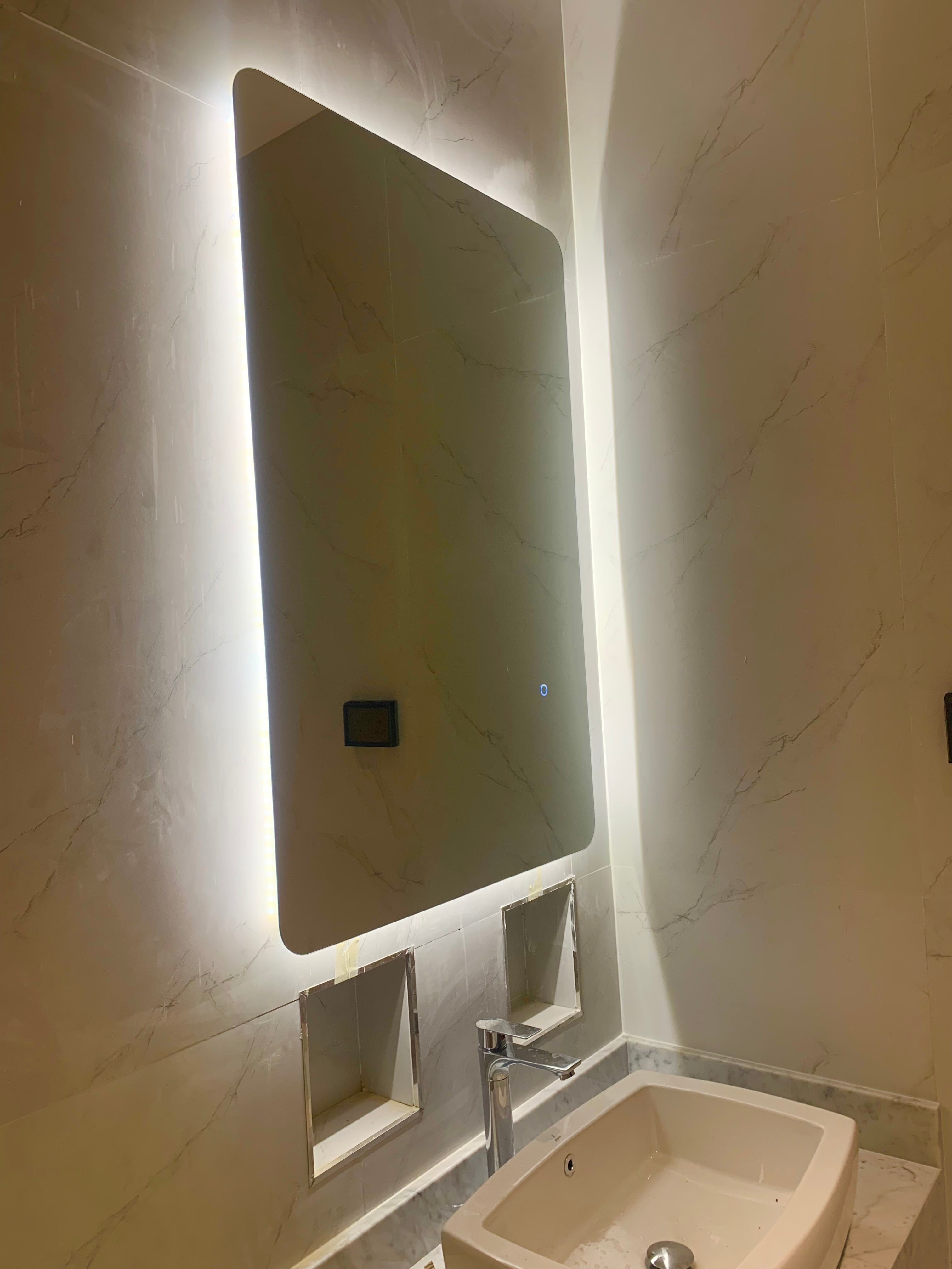 Backlit Frameless Full Length Rounded Corners Mirror (5 Sizes)