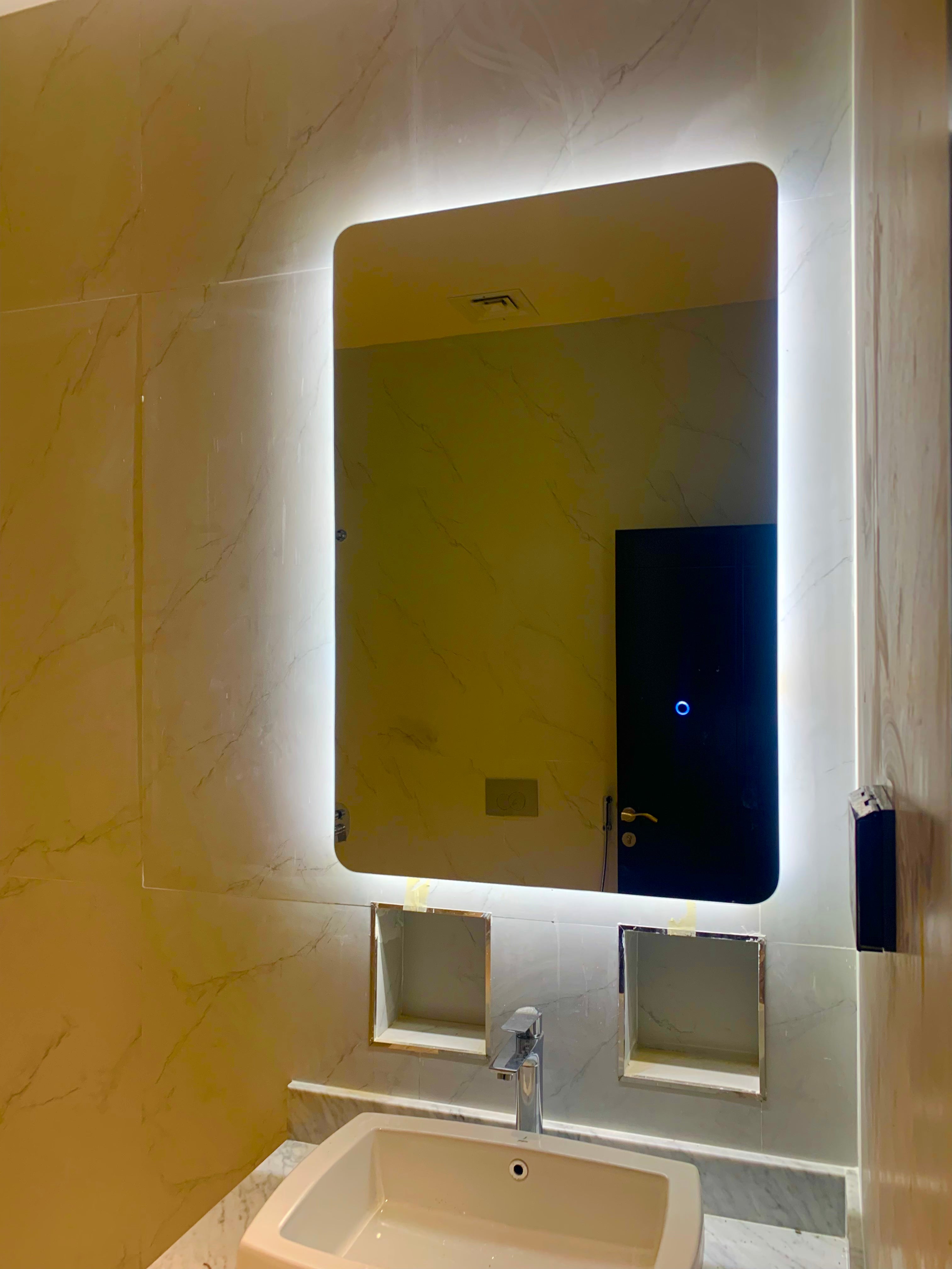 Backlit Frameless Full Length Rounded Corners Mirror (5 Sizes)